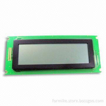 Graphics LCD Display with 240 x 64 Pixels Resolution, 132 x 39mm Viewing Area and RoHS Mark